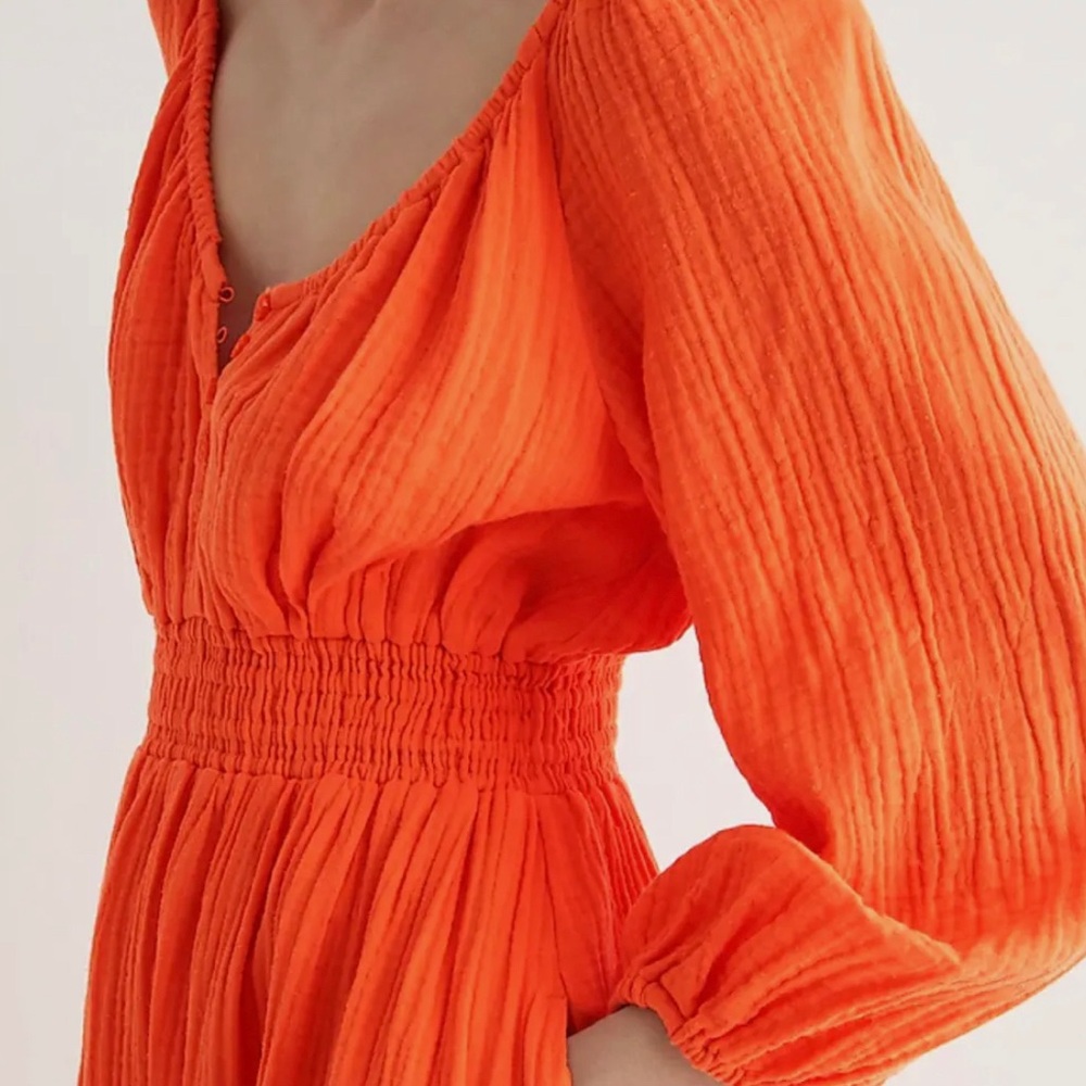 J. Crew V Neck Midi Dress in Soft Gauze - Picture 5 of 7